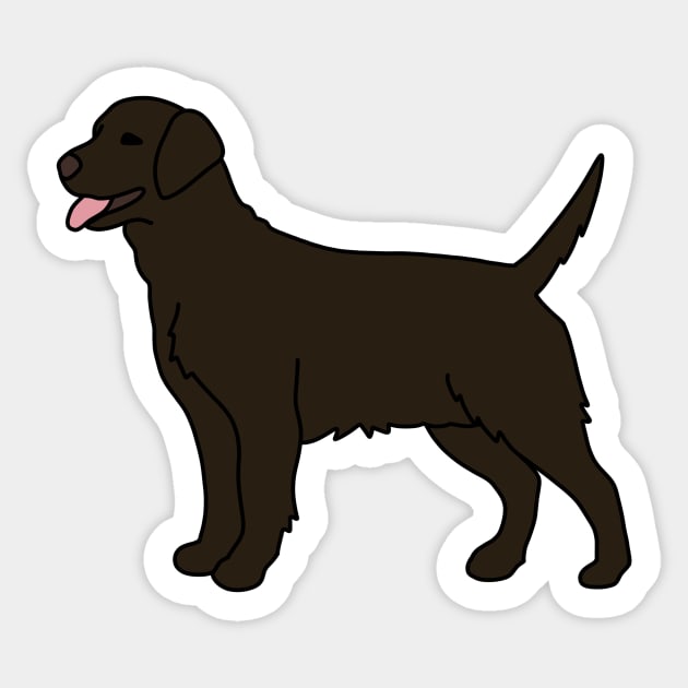 Chocolate Labrador Sticker by Kelly Louise Art